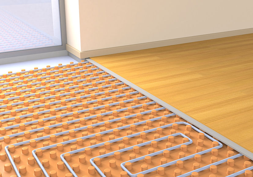 37316182 one room with a floor heating system (3d render)